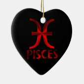 Symbool Red Pisces Horoscope Keramisch Ornament (Rechts)