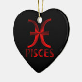 Symbool Red Pisces Horoscope Keramisch Ornament (Links)