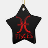Symbool Red Pisces Horoscope Keramisch Ornament (Links)