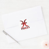 Symbool Red Pisces Horoscope Ronde Sticker (Envelop)