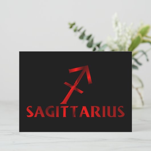 Symbool Red Sagittarius Horoscope Kaart (Staand voorkant)