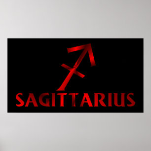 Symbool Red Sagittarius Horoscope Poster