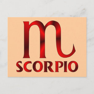 Symbool Red Scorpio Horoscope Briefkaart