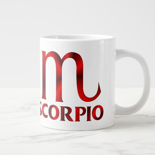 Symbool Red Scorpio Horoscope Grote Koffiekop (Rechts)