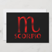 Symbool Red Scorpio Horoscope Kaart (Voorkant)