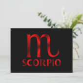 Symbool Red Scorpio Horoscope Kaart (Staand voorkant)