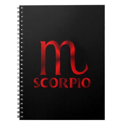 Symbool Red Scorpio Horoscope Notitieboek (Voorkant)