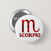 Symbool Red Scorpio Horoscope Ronde Button 5,7 Cm (Voorkant /achterkant)
