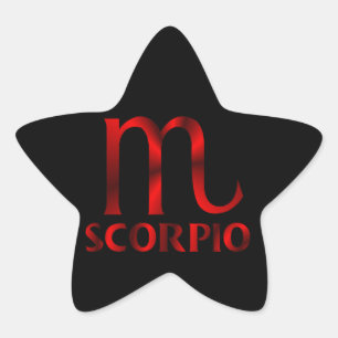 Symbool Red Scorpio Horoscope Ster Sticker