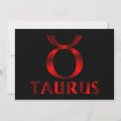 Symbool Red Taurus Horoscope Kaart (Voorkant)