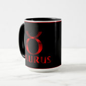 Symbool Red Taurus Horoscope Mok (Voorkant links)