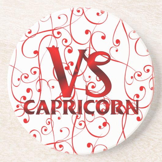 Symbool rode capricorn Horoscope Zandsteen Onderzetter (Voorkant)