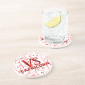 Symbool rode capricorn Horoscope Zandsteen Onderzetter (Zijkant)