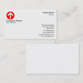 Symbool rode pijl/Logo - wit Visitekaartje (Voorkant / Achterkant)