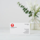 Symbool rode pijl/Logo - wit Visitekaartje (Staand voorkant)