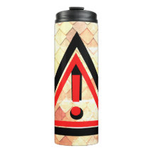 Symbool rood kleurendriehoeksvorm