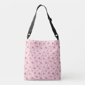 Symbool roze asstrologie dierentuin crossbody tas (Achterkant)