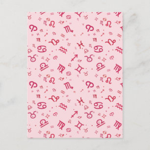 Symbool roze asstrologie dierentuin feestdagenkaart