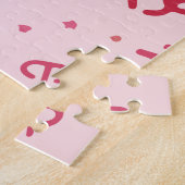 Symbool roze asstrologie dierentuin legpuzzel (Zijkant)