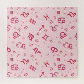 Symbool roze asstrologie dierentuin legpuzzel (Verticaal)