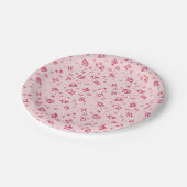 Symbool roze asstrologie dierentuin papieren bordje (Gekanteld)