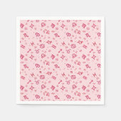 Symbool roze asstrologie dierentuin servet (Voorkant)