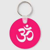 Symbool Roze en Witte Om Sleutelhanger (Voorkant)
