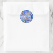 Symbool RUNA/GOLD, IK BEN RIJK | hemel Ronde Sticker (Tas)