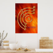 Symbool RUNA/GOLD, IK BEN RIJK Poster (Keuken)