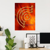 Symbool RUNA/GOLD, IK BEN RIJK Poster (Thuiskantoor)