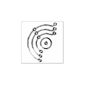 Symbool RUNA gold + je rug. en ideeën Rubberstempel (Afrduk)