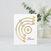 Symbool RUNA/GOLD, Runa Briefkaart (Staand voorkant)