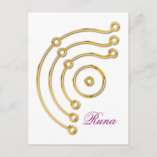 Symbool RUNA/GOLD, Runa Briefkaart (Voorkant)