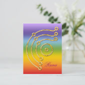Symbool RUNA/GOLD, Runa Briefkaart (Staand voorkant)