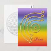 Symbool RUNA/GOLD, Runa Briefkaart (Voorkant / Achterkant)