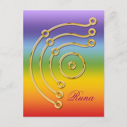 Symbool RUNA/GOLD, Runa Briefkaart (Voorkant)
