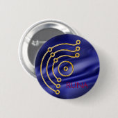 Symbool RUNA/GOLD, RUNA Ronde Button 5,7 Cm (Voorkant /achterkant)