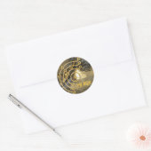 Symbool RUNA / GOUD, IK BEN RIJK | Golden River Ronde Sticker (Envelop)