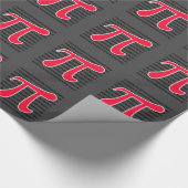 Symbool Scarlet Red Pi Cadeaupapier (Hoek)
