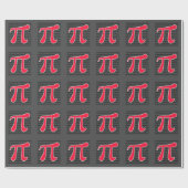 Symbool Scarlet Red Pi Cadeaupapier (Vlak)