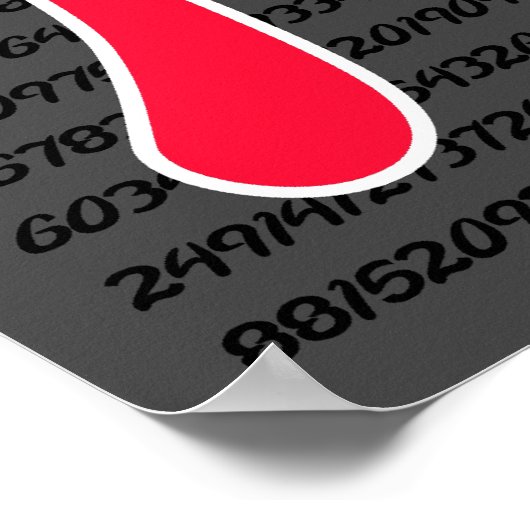 Symbool Scarlet Red Pi Poster (Hoek)