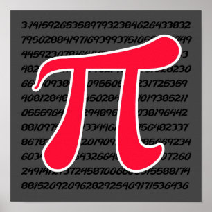 Symbool Scarlet Red Pi Poster