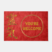 Symbool / Sign REIKI gold + je rug. en ideeën Deurmat (Voorkant)