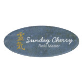 Symbool / Sign REIKI gold + je rug. en ideeën Naambadge (Voorkant)