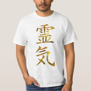 Symbool / Sign REIKI gold + je rug. T-shirt