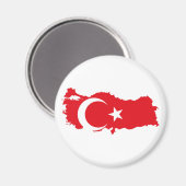 symbool silhouet voor de vlag van turkije magneet (Voorkant / Achterkant)