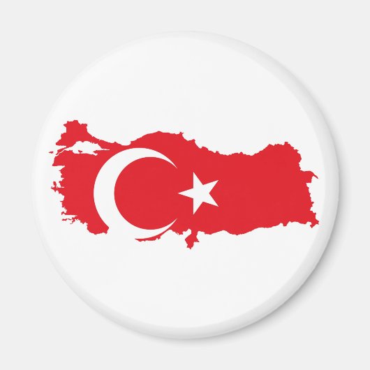 symbool silhouet voor de vlag van turkije magneet (Voorkant)