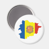 Symbool silhouette van andorra country flag magneet (Voorkant / Achterkant)