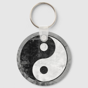 Symbool-Sleutelhanger met verdringing Yin Yang Sleutelhanger