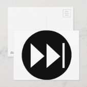 Symbool snelle Button vooruit Briefkaart (Voorkant / Achterkant)